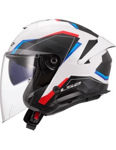 CASCO OF618 VERSO II AIR WHITE BLUE RED TG.XL