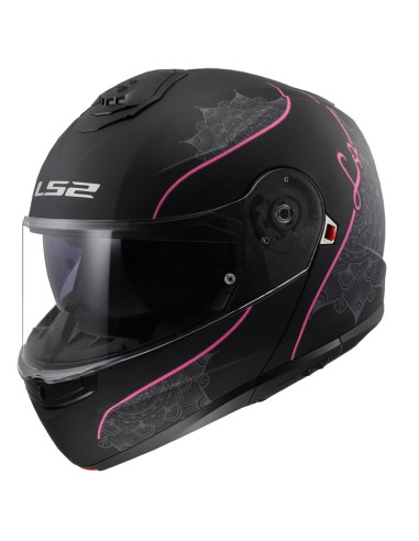 CASCO LS2 FF908 STROBE LUX M.BLACK PINK TG.L