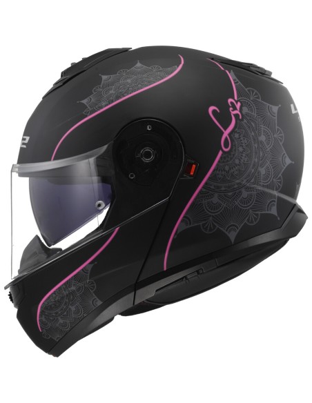 CASCO LS2 FF908 STROBE LUX M.BLACK PINK TG.XL