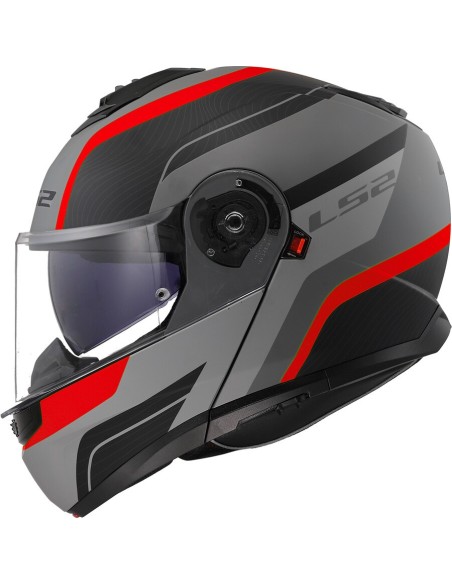 CASCO FF908 STROBE II MONZA BLACK GREY RED TG.XL