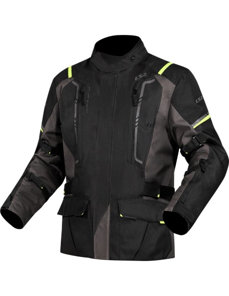 GIACCA MOTO UOMO NARVIK GREY BLACK H-V YELL TG.L