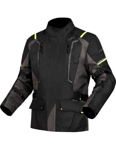 GIACCA MOTO UOMO NARVIK GREY BLACK H-V YELL TG.M