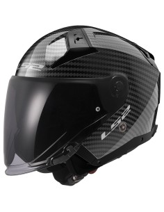 CASCO JET LS2 OF603 INFINITY II GLOSS CARBON-06 XL