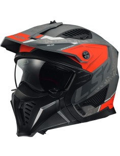 CASCO JET LS2 OF606 DRIFTER DEVOR M.SILVER TITANIUM RED-06 XL 2