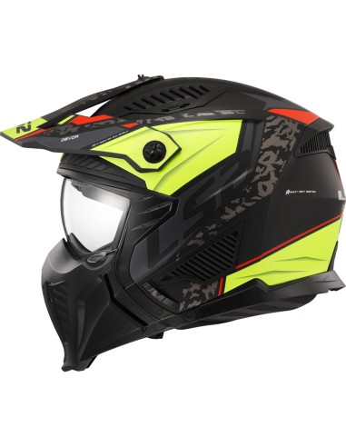 CASCO JET LS2 OF606 DRIFTER DEVOR M.BLACK H-V YELLOW-06 S