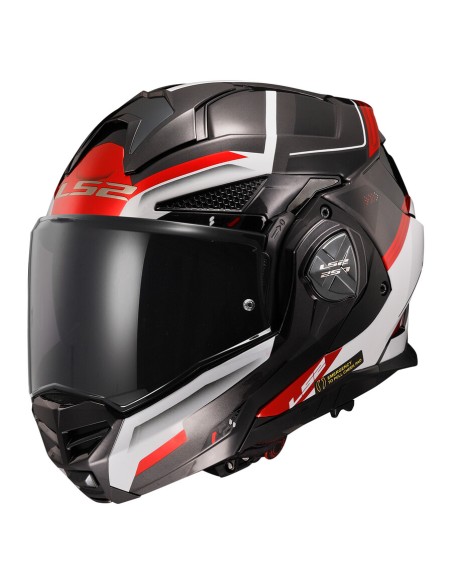 CASCO MODULARE LS2 FF901 ADVANT X SPECTRUM BLACK WHITE RED-06 L