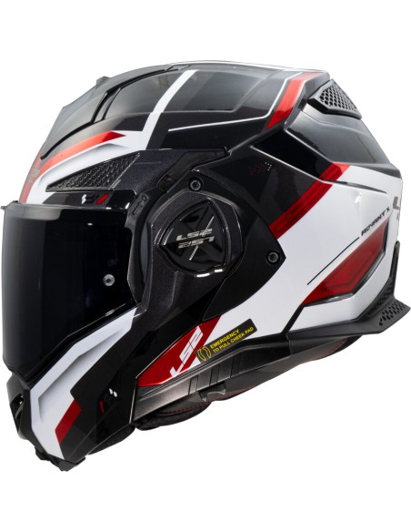 CASCO MODULARE LS2 FF901 ADVANT X SPECTRUM BLACK WHITE RED-06 XXL