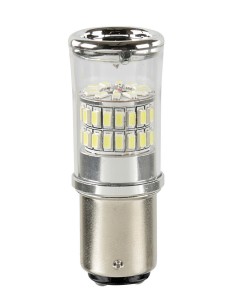 12/24V Mega-Led 48 - 48 SMD x 1 chip - (P21/5W) - BAY15d - 1 pz  - D/Blister - Bianco