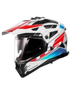 CASCO MX702 PIONEER II NAMIB WHITE BLU RED TG.M 2