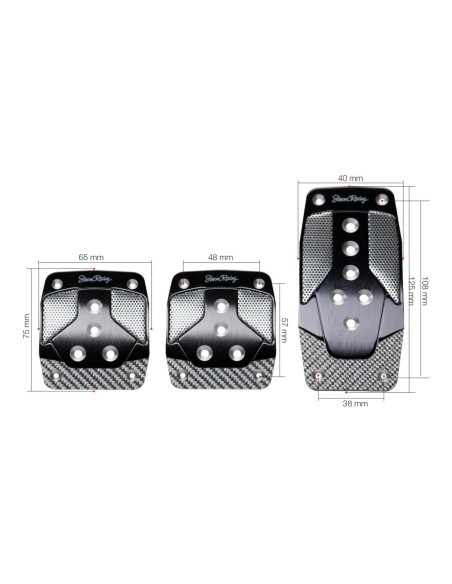 KIT 3 PEDALI CARBON SHADE ALLUMINIO*ELI*