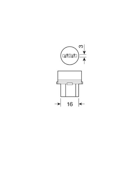 12V Mega-Led 48 - 48 SMD x 1 chip - (W21/5W) - W3x16q - 1 pz  - D/Blister - Bianco - Doppia polarità