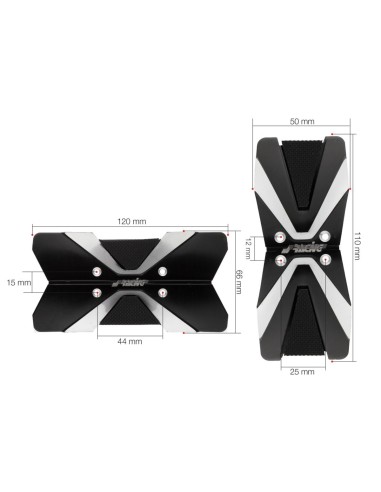 KIT 2 PEDALI ALLUMINIO E GOMMA/KIT 2 ALUMINIUM AND 963 SIMONI RACING