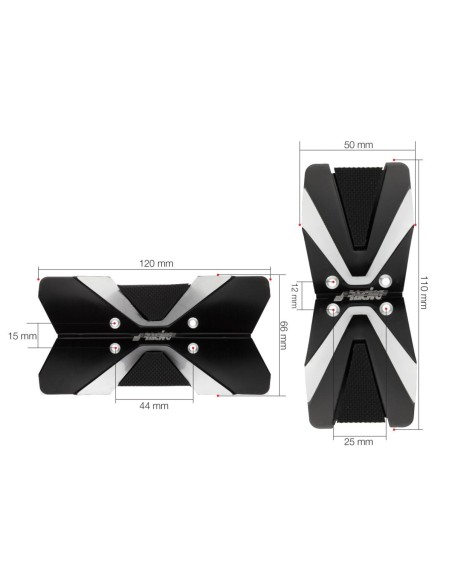 KIT 2 PEDALI ALLUMINIO E GOMMA/KIT 2 ALUMINIUM AND 963 SIMONI RACING