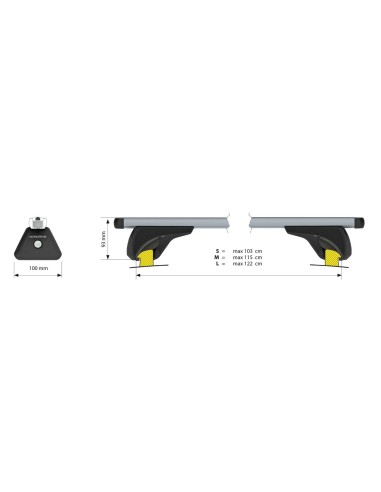 CP.BARRE NOWA S ALLUM.108CM PER VETTURE CON