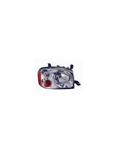FARO ANTERIORE PROIETTORE DX H4 PRED REG EL NISSAN NAVARA-KING CAB 01/02 in poi 12/04 CROM