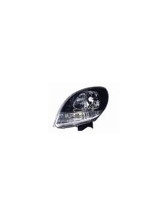 FARO ANTERIORE PROIETTORE DX H4 IND DIREZ BIANCO PRED REG EL KANGOO 04/03 in poi PARAB NERA