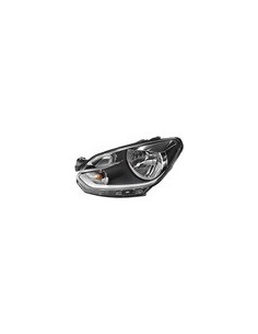 FARO ANTERIORE PROIETTORE SX H4 C/MOT EL VW UP 01/12 in poi  PARAB NERA C/BORDO CROM HELLA 1EJ 010 670-051