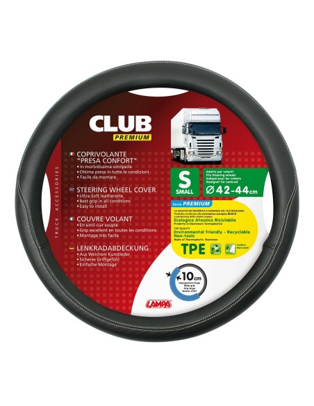 COPRIVOLANTE CLUB PREMIUM NERO+NERO S 42-44 CM 98845 LAMPA