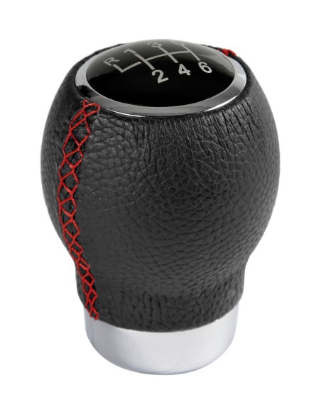 POMELLO IKON-SPORT NERO CUCITURE ROSSE, CON 6 EMB