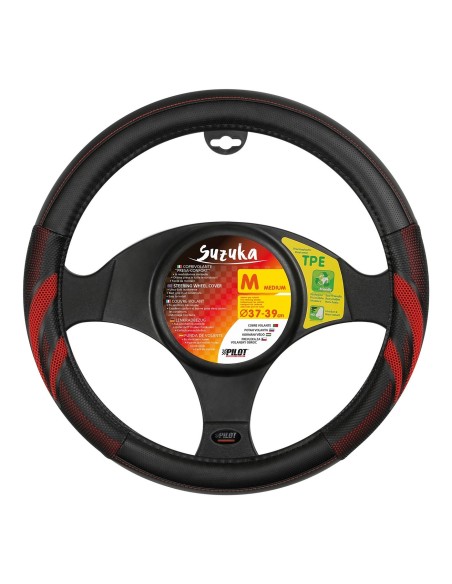 COPRIVOLANTE SUZUKA NERO/ROSS MISURA M 37-39 CM