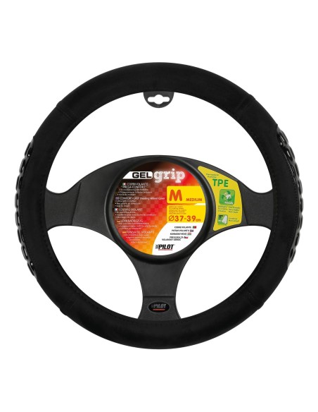 COPRIVOLANTE GEL-GRIP NERO MISURA M 37-39 CM