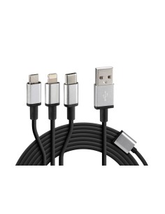 CAVO CERBERO A 3 CONNETTORI (MICRO USB+APPLE 8PIN
