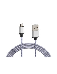 CAVO MICRO USB INTRECCIATO 1M GRIGIO (RICARICA E D