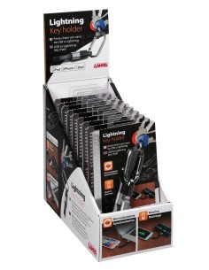 DISPLAY 10PCS PORTA CHIAVE USB-LIGHTNING MFI