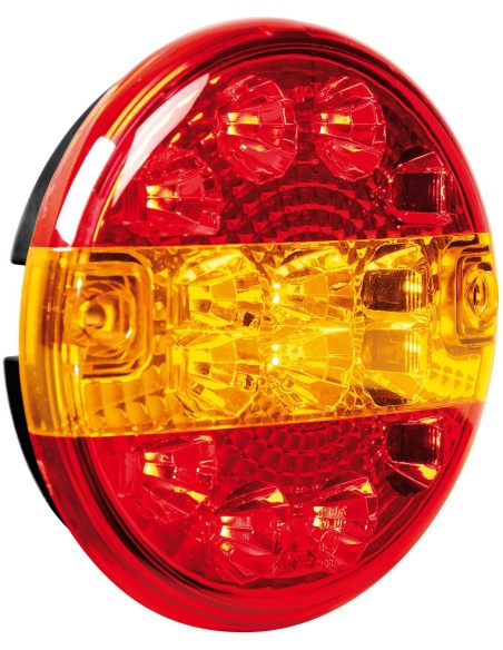 FANALE POSTERIORE ROTONDO 12/24V LED 3 FUNZIONI 41529 LAMPA