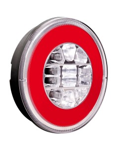 FANALE POSTERIORE ROTONDO 12/24V O-LED 3 FUNZIONI 41534 LAMPA