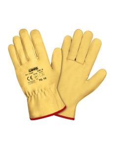 GUANTI LAVORO PELLE BOVINO COLORE GIALLO TG.10