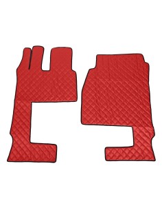 CP.TAPPETI IN ECOPELLE ROSSO MERCEDES ACTROS MP4 C