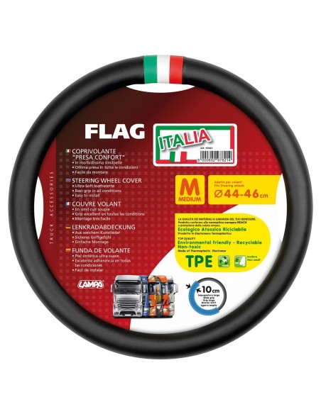 COPRIVOLANTE FLAG-IT MISURA M 44-46 CM NERO