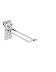 GANCIO CROMATO DOPPIO CM 10 PER SCAFFALI DOGHE