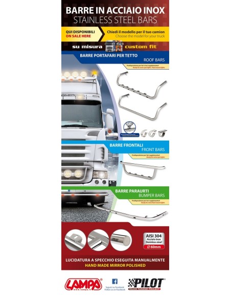 LOCANDINA ACCESSORI CAMION TUBI ACCIAIO