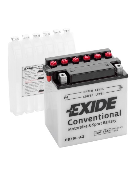 BATTERIA 11Ah 130A EXIDE MOTO CONVENTIONAL CARICA