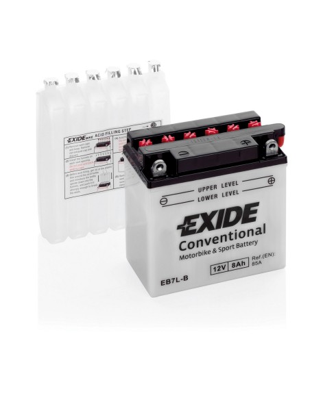 BATTERIA 8Ah 85A EXIDE MOTO CONVENTIONAL CARICA