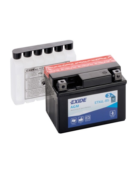 BATTERIA 3Ah 50A EXIDE MOTO AGM A CARICA SECCA