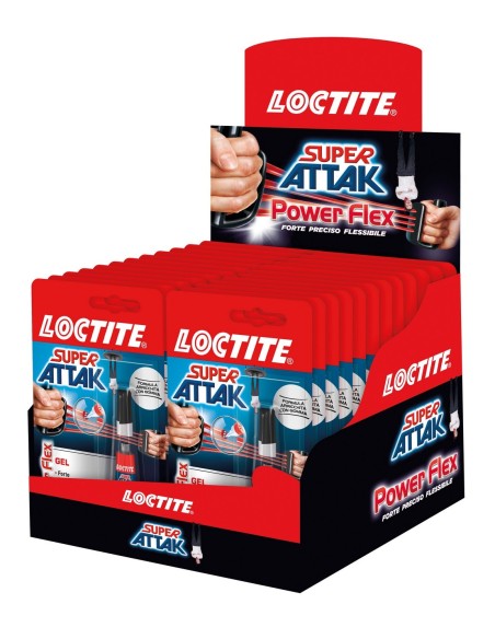DISPLAY 24 PZ. LOCTITE SUPER ATTAK 3 GRAMMI POWER