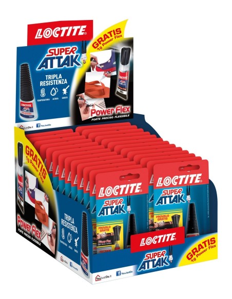 DISPLAY 24 PZ.LOCTITE SUPER ATTAK 5,5 GRAMMI PROFE