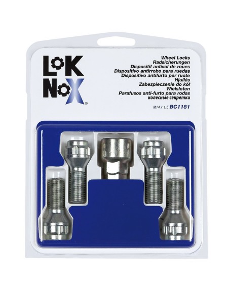 -BULLONI ANTIFURTO --LOK-NOX-- M14X1,5, 60, 30,0M