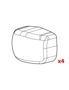 RICAMBI - SET 4 TAPPI BARRE YURO (P.O. 23311)