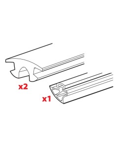 SET 3 GOMME BARRA PORTATUTTO KARGO PLUS L180 CM. N99991 LAMPA