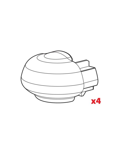 SET 4 TAPPI BARRE PORTATUTTO ALUMIA (75PL105A) N99994 LAMPA