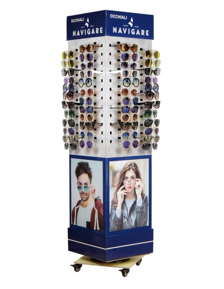 ESPOSITORE PER 96 OCCHIALI NAVIGARE ROTANTE A
