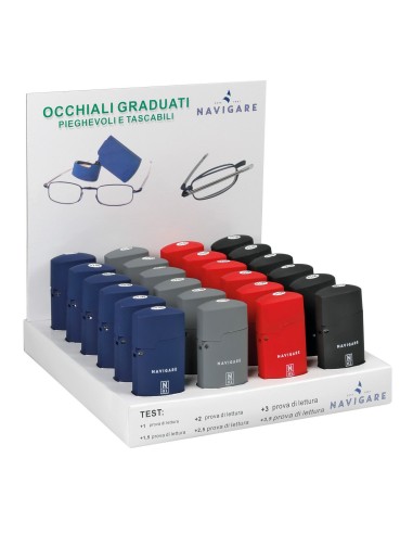 KIT 24 OCCHIALI GRADUATI PIEG HEVOLI E TASCABILI N