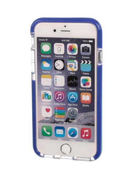 COVER ALPHA-GUARD IPHONE 6/ 6S - TRASPARENTE + BLU