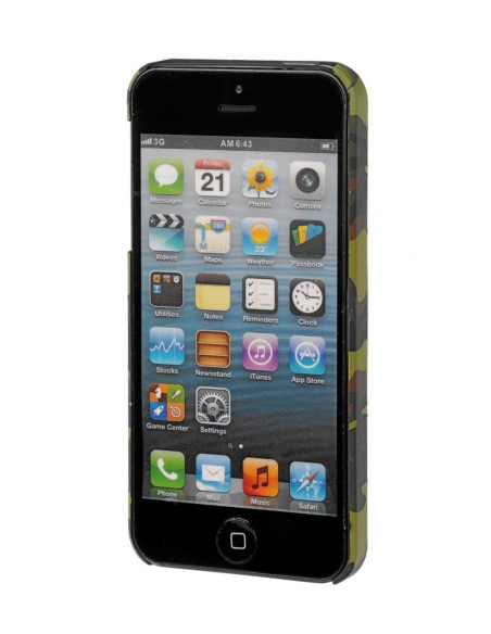 COVER PER IPHONE 5/5S/SE VERDE CAMOU