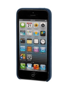 COVER PER IPHONE 5/5S/SE IN SIMILPELLE - BLU SCURO