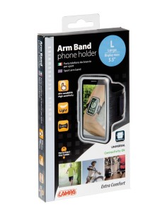 PORTA TELEFONO DA BRACCIO PER SPORT - LARGE - NERO